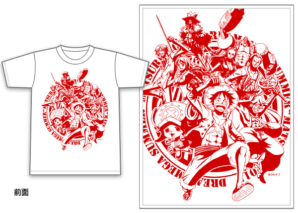 ブルジュラ キャラクターグッズ ワンピース お台場夢大陸限定 Tシャツ 麦わらの一味